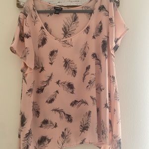 Torrid Size 2 Feather Print Shirt